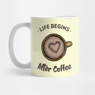 Life Begins After Coffee / Coffee Design / Coffee Lover / Espresso Mug